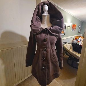 Jolt Brown Hooded Coat